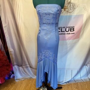Sky Blue Couture Prom Gown